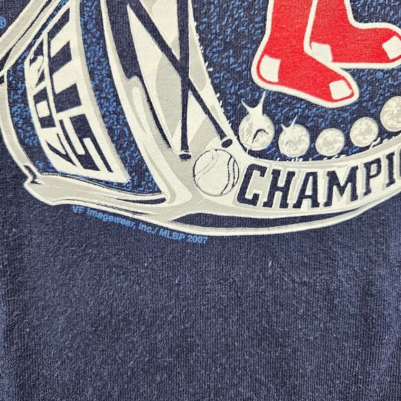 2007 Champions MLB Boston Red Sox T-Shirt Mens Size XL Blue‎ Short Sleeve - Picture 3 of 8